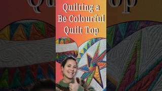 Quilting a Be Colourful Quilt Top with Feathers and Ruler Quilting longarmquilting quilting [upl. by Kall]