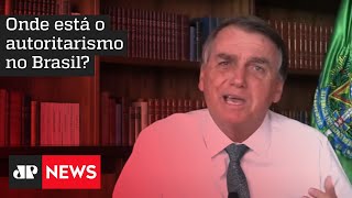 Bolsonaro “Se não sou eu o presidente o Brasil já estaria em uma ditadura” [upl. by Aiykan]