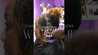 Watch Me Work  Combining Sisterlocks  Part 1 sisterlocks instantlocs crochetneedle locs [upl. by Audres841]