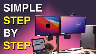 How to setup a Dual Monitor KVM Setup using a M1 Mac amp PC [upl. by Neb]