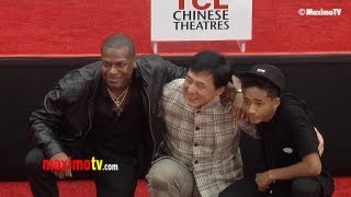 Jaden Smith Jackie Chan amp Chris Tucker Reunite at Jackies Handprint amp Footprint Ceremony [upl. by Yrred]