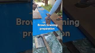 Brown graining preparation bossspeedthepainter [upl. by Annayk]