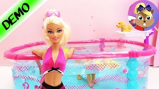 Barbie bazén  Barbie so psíkom  Barbie do vody  Bazén pre Barbie  Barbie hračky  Barbie ukážka [upl. by Krys]