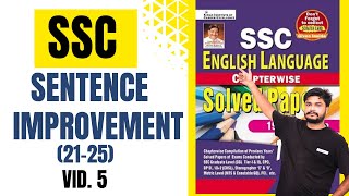 SSC  PREVIOUS YEAR  SENTENCE IMPROVEMENT  2125   KIRAN PUBLICATION [upl. by Nodarb]