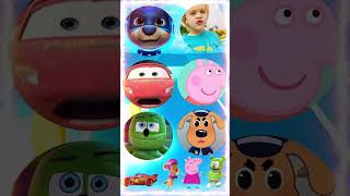 Paw Patrol Vlad And Niki Lightning McQueen Peppa Pig Gummy Bear Sheriff Labrador Tiles Hop [upl. by Netniuq]