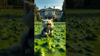 Green Poop Mayhem Kittens Mess Shocks Father Cat 🐾✨🚗 cat cattales funnycats [upl. by Nodnart893]