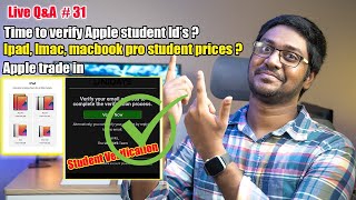 Apple UNiDAYS student verification time Apple iPad 8th gen  Live QampA 31  By Tech Guru Vamsi [upl. by Lynnworth]