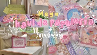 ✨Mega haul de papelería aesthetic ✨  GIVEAWAY  Stationery Pal´s [upl. by Attevroc]