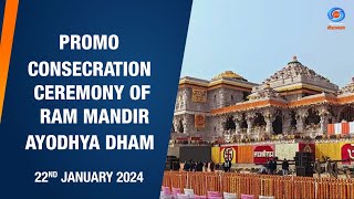 PROMO  Consecration Ceremony of Ram Mandir  Ayodhya Dham [upl. by Swamy]