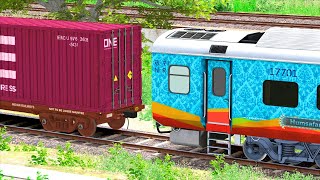 LHB HUMSAFAR COUPLING SHIP CONTAINER  BUMPY RAILROAD  RAILWORKS  TRAIN SIMULATOR 2022  RAILROAD [upl. by Steere]