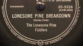 The Lonesome Pine Fiddlers  Lonesome Pine Breakdown  1953  78rpm [upl. by Martreb]