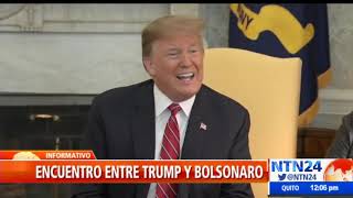 Trump recibió por primera vez al mandatario de Brasil en la Casa Blanca [upl. by Harbot]