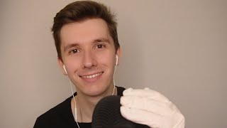 glove action on the blue yeti mic ASMR [upl. by Yelsnit852]