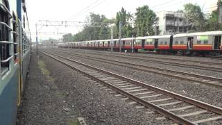 CENTRAL RAILWAYS RETROFITTED EMU BETWEEN ANDHERI AND VILEPARLE [upl. by Nnyled]