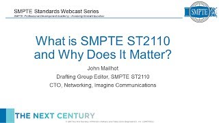 SMPTE ST 2110 – Professional Media Over Managed IP Networks [upl. by Gurl844]