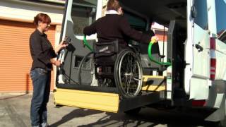 Strapping ClientsWheelchair in Vans [upl. by Yager]