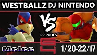 Genesis 4 SSBM  G2 Westballz Falco Vs DJ Nintendo Samus Smash Melee R2 Pools [upl. by Aronoh]