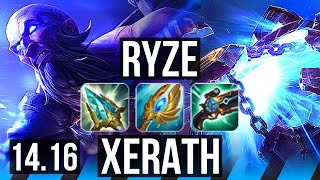 RYZE vs XERATH MID  7110 Dominating  NA Master  1416 [upl. by Znarf]