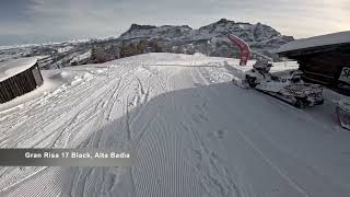 ⛷️ Gran Risa 17 Alta Badia Black 4K [upl. by Nohsauq]