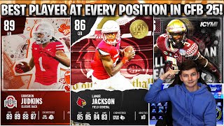 THE BEST PLAYER AT EVERY POSITION IN CFB 25 ULTIMATE TEAM [upl. by Aracot208]