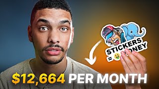 Make 500 Per Day Selling Stickers Online EASY SIDE HUSTLE [upl. by Dralliw]