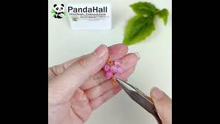 Crackle Glass Beads pink diy jewelry glassbeads [upl. by Adieren]