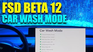 Tesla FSD Beta 12 Car Wash Mode [upl. by Suhploda]