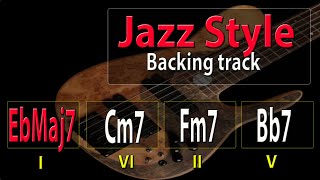 Jazz Style EbMaj7 Cm7 Fm7 Bb7 Backing Track 120bpm [upl. by Saimerej]