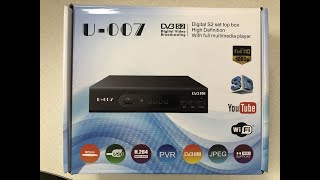 2023 FULL HD DVBS2 HD Satellite receiver decoder U007 DVB S2 [upl. by Enelloc]