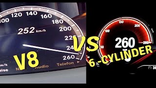 Mercedes S500 387 HP W221 vs BMW 740i 326 HP G11  AUTOBAHN Acceleration TOP SPEED [upl. by Eissat395]