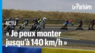 «Jusquà 140 kmh»  20 pilotes saffrontent dans une compétition officielle de trottinettes [upl. by Shelbi]