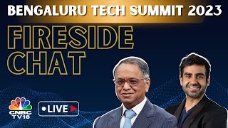 LIVE Nikhil Kamath amp Narayana Murthy  Fireside Chat  Bengaluru Tech Summit 2023  N18L CNBC TV18 [upl. by Shiller774]