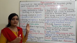 Class 44  Primary and Secondary Metabolite  Difference Between Primary amp Secondary Metabolite [upl. by Cristabel940]