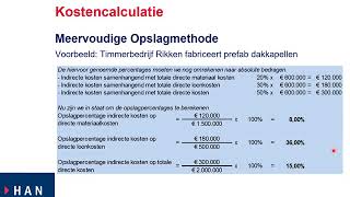 Kostencalculatie Meervoudige Opslagmethode 08 04 2017 [upl. by Atipul]