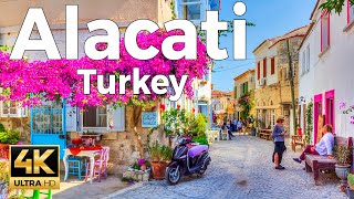 Alacati Cesme Turkey Türkiye Walking Tour 4k Ultra HD 60 fps  With Captions [upl. by Rhianon]