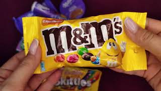 Sweet Symphony ASMR Delights with MampMs Milka Bonibon TicTac and Skittles [upl. by Lody]