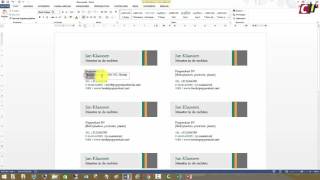 Visitekaartjes in Word 2013 [upl. by Golliner]