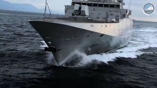 US Navy FFGX Frigate at SAS2018  FREMM AUSTAL Frigate F100 Mk110 L3 ALAMO Lacroix Sylena [upl. by Naletak890]