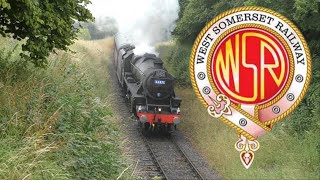 LMS Black Five 44871 thunders through the rain on the West Somerset Railway 20072024 [upl. by Corinna]