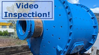 Inspection of 9 ft dia x 7 ft long Allis Chalmers Ball Mill with 400 HP Motor [upl. by Attenov429]