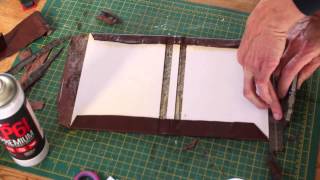 Making a Leather bound Hardcover Notebook  Journal simple DIY maker project school or college book [upl. by Athalee314]