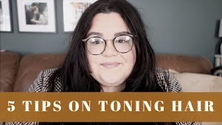 5 Tips on Toning Hair using Redken Shades EQ  Hair Toning TIps and Tricks  Glossing Hair [upl. by Nikolos461]