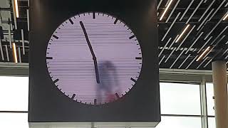 Airport clock at Schiphol Airport AMS Amsterdam The Netherlands [upl. by Lavine]