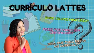 PASSO A PASSO PARA CRIAR UM CURRÍCULO LATTES  Passo a passo de como colocar os certificados [upl. by Ilojna]