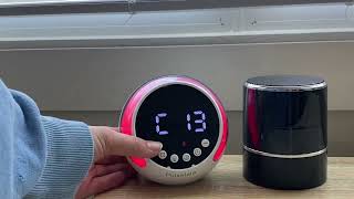 Digital Alarm Clock for Bedroom Bedside with RGB Night Light Review [upl. by Clementia]