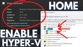 How to Enable and Install HyperV in Windows 11 Home v24H2 [upl. by Sallie836]