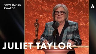 Juliet Taylor Receives an Honorary Oscar Award  The 15th Governors Awards Presented By ROLEX [upl. by Etnom]