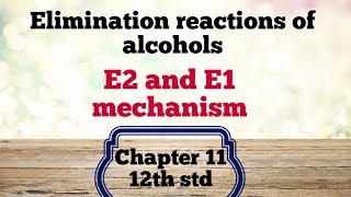 Class 12  Elimination reactions of alcohols hydroxy compounds and ethers Tamil [upl. by Earazed]