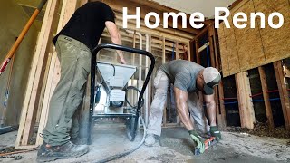 Home Renovation Laying Concrete [upl. by Aihsat]