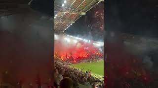 Servette fans put on a pyro and firework show when they played against Chelsea [upl. by Mount]